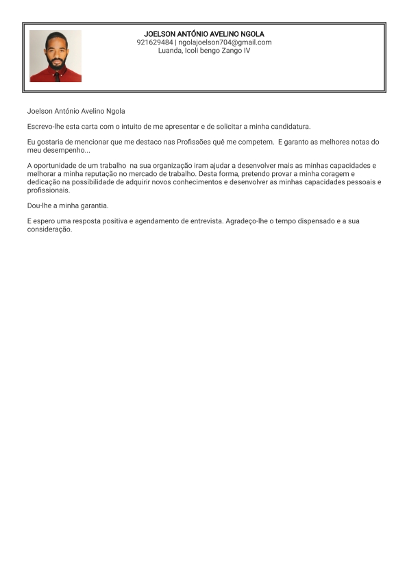 Solicitação de vaga para trabalho  - Imagem 2