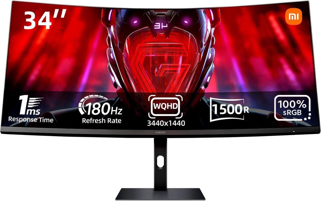 Xiaomi Curved Gaming Monitor 34 polegadas 180Hz Alta taxa de atualização