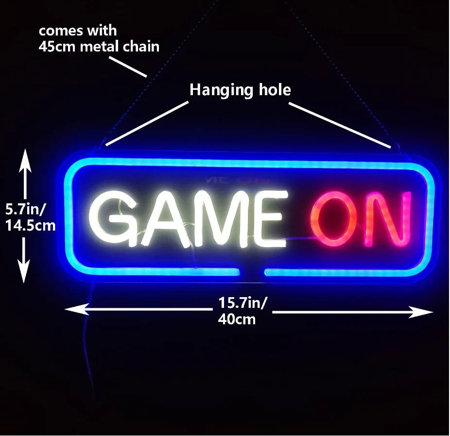 Led Neon Placas Acrílica (Game On) - Imagem 2
