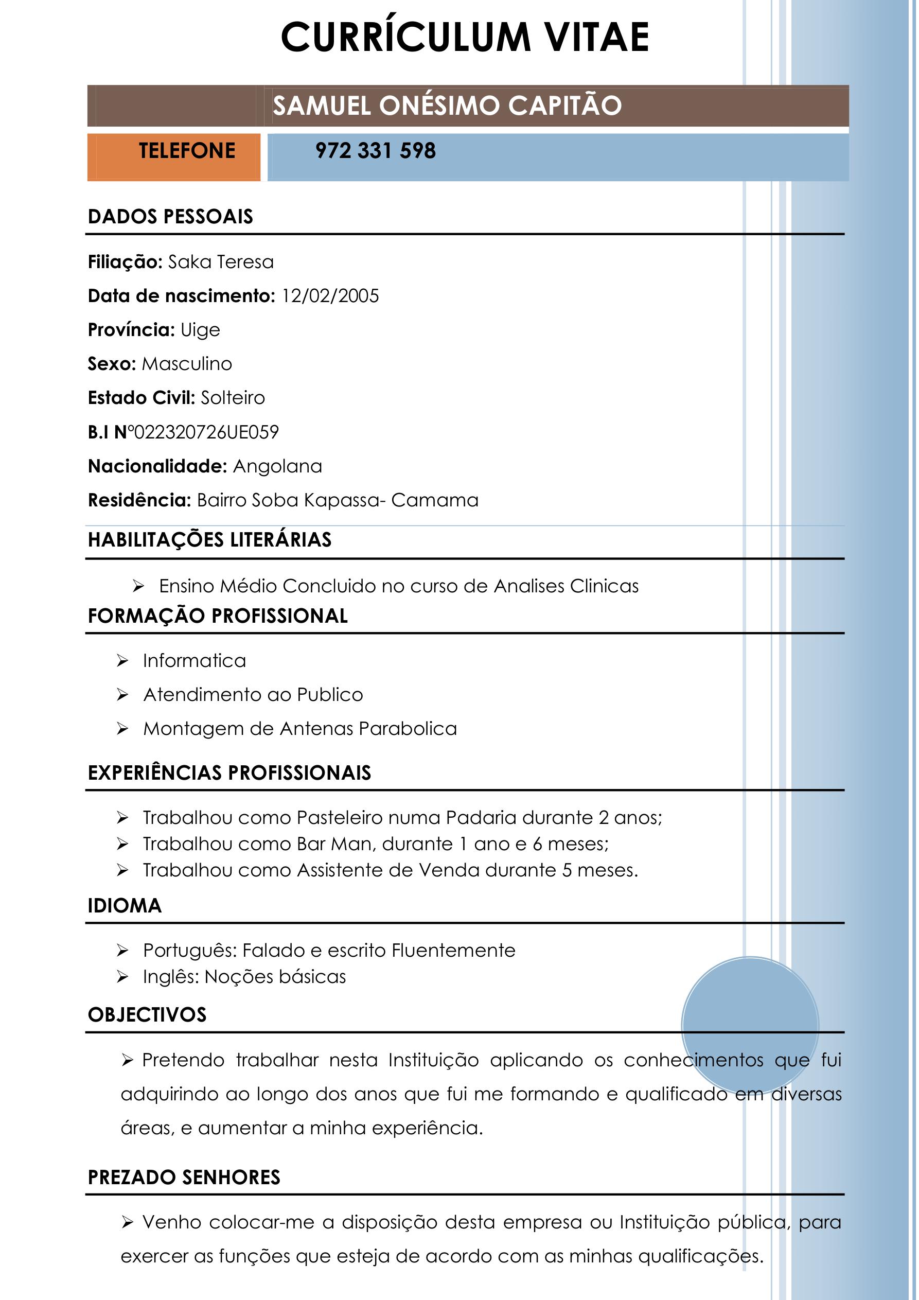 Estou a procura de emprego 