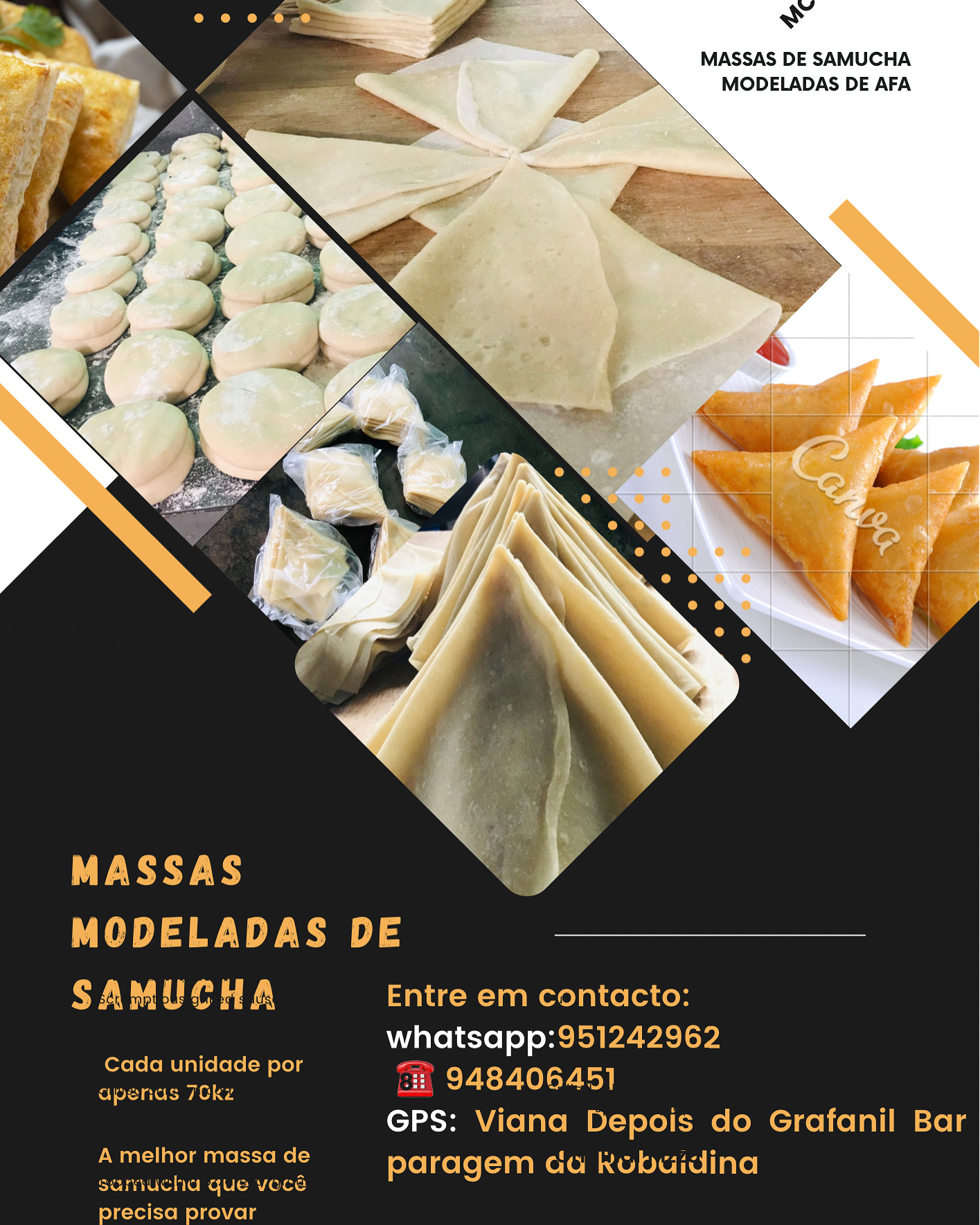 Vendas de massas de chamuça 