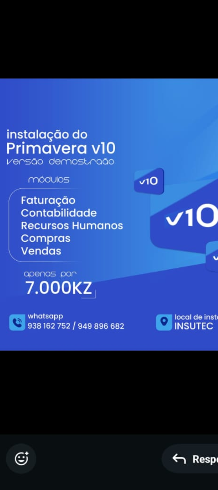 Instalação do primavera V10 demonstração 