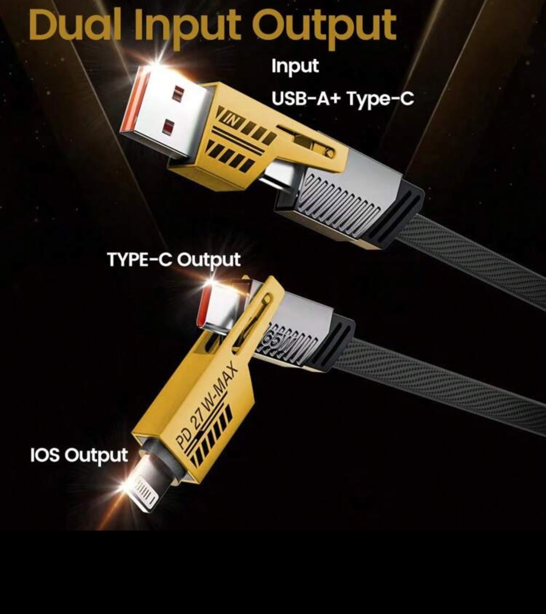 Cabo de carregamento rápido 4/1, para iPhone & Android 🤖 tipo C, entregas 🚚  gratuitas na compra de +2, disponíveis para todo país.🇦🇴  - Imagem 4