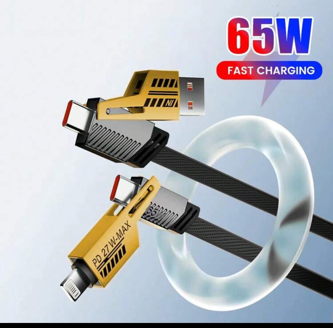 Cabo de carregamento rápido 4/1, para iPhone & Android 🤖 tipo C, entregas 🚚  gratuitas na compra de +2, disponíveis para todo país.🇦🇴  - Imagem 5