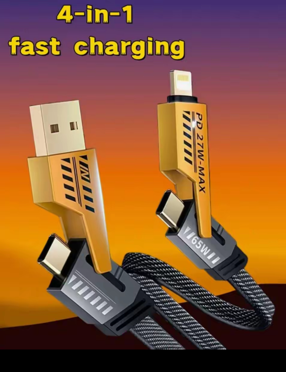 Cabo de carregamento rápido 4/1, para iPhone & Android 🤖 tipo C, entregas 🚚  gratuitas na compra de +2, disponíveis para todo país.🇦🇴  - Imagem 6