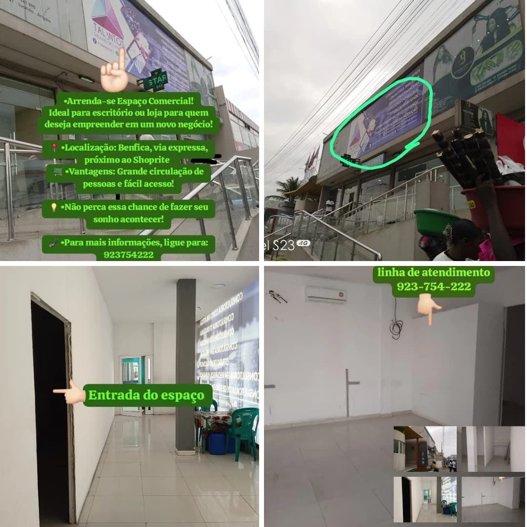 Arrenda se uma loja bem localizada no Benfica via expressa 1° andar próximo a shoprite 