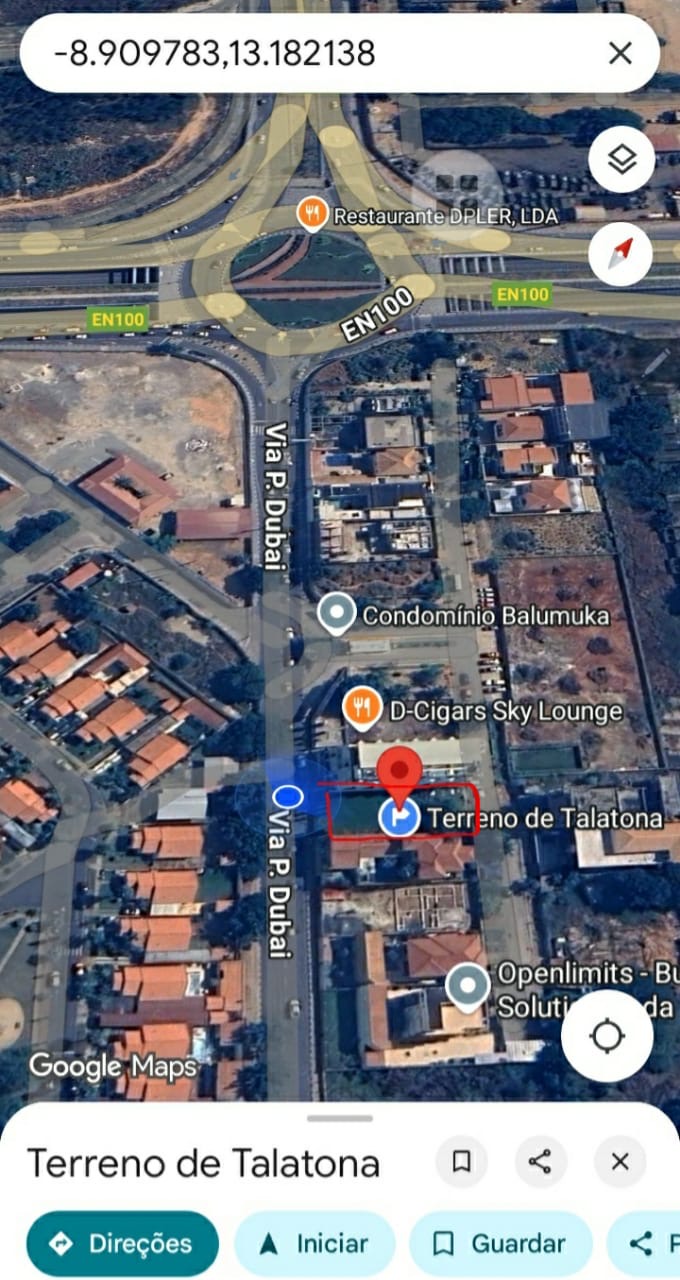 TERRENO A VENDA  TALATONA AV. DUBAI Junto ao The Cigar's  Dimensão: 16X30  *Preço de venda: 420.000,00 mil Euros ou Dólar negociável*  Podem ainda ser pagos em Kwanzas preço não negociável.